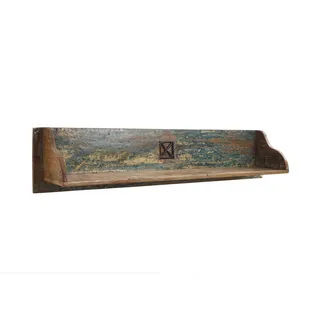 MASSIVMOEBEL24.DE Wandregal 116 x 24 x 22 cm Mehrfarbig