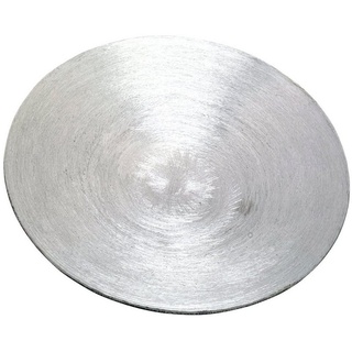 NKlaus Kerzentablett Aluminium Kerzenteller Ø12,5cm Kerzenhalter Silber silberfarben