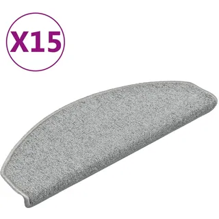 vidaXL Stufenmatte 65 x 24 cm Hellgrau