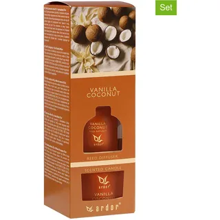 ARDOR 2tlg. Raumduft-Set ''Vanilla Coconut'' in Orange