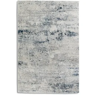 Astra Antea Webteppich 133 x 190 cm Blau/Weiß