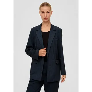 s.Oliver Jackenblazer Indoor-Blazer Blazer mit Nadelstreifen blau XL (42)