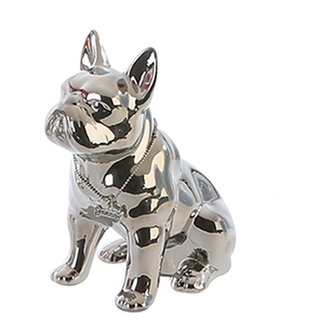 Casablanca GmbH & Co.KG Spardose Bulli Bulldoge silber sitzend Hund Figur Sparschwein