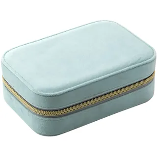 Larlary Reise Schmuckkästchen, Kleine Schmuckkästchen, Reise Schmuckkästchen für Ringe, Ohrringe, Halsketten und Armbänder (Linght Blue)