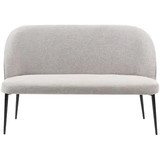 Beliani 2-Sitzer-Küchensofa, Grau, Schwarz, Textil, 130x85x49 cm, Wohnzimmer, Sofas & Couches, Sofas, 2-Sitzer Sofas