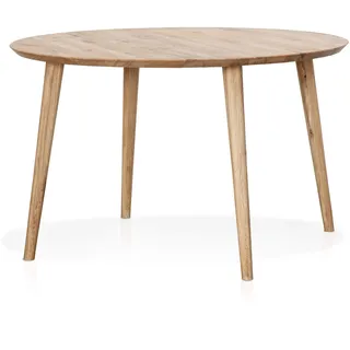 moebel-eins ASCON Esstisch, rund, Material Massivholz, Wildeiche, 105 cm