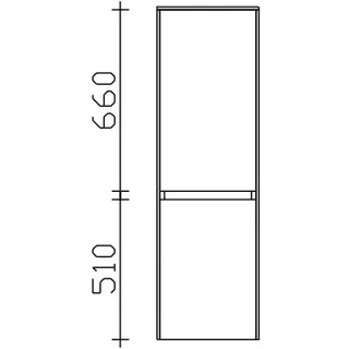 Pelipal Serie 6010 Midischrank 6010-MS01, B:370, H:1210, T:330mm 6010-MS01
