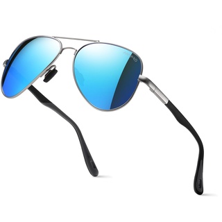 ANYPRO Sonnenbrille Herren Polarisiert Pilotenbrille sonnenbrillen Damen Polarisierte Piloten Sonnen Brille Fahren Angeln UV400 Schutz Fliegerbrille - Einheitsgröße