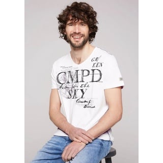 CAMP DAVID T-Shirt mit Logo-Druck weiß