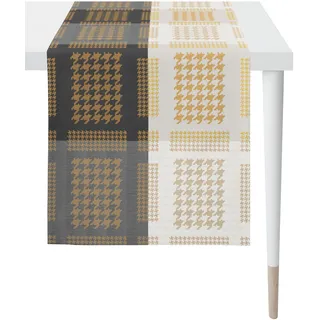 APELT Tischläufer "Alexis, LOFT STYLE, Jacquard", bunt (grau, anthrazit, weiß, goldfarben, natur), B:44cm L:140cm, Polyester, Tischdecken