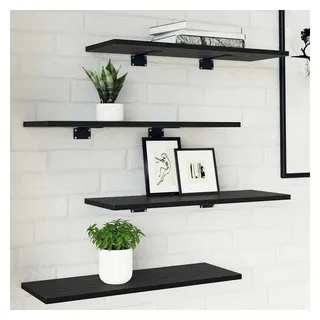 vidaXL Bücherregal 60 x 20 x 1,5 cm Schwarz