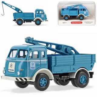 Henschel Abschleppwagen Blau LKW H0 1/87 Wiking Modell Auto mit individiuellem Wunschkennzeichen