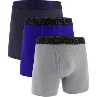 3er Pack UNDER ARMOUR Performance Tech Mesh Solid 6" Boxershorts Herren 413 - midnight navy XL