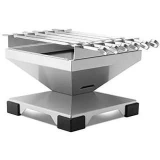 THÜROS T1 Schaschlikgrill Holzkohle Edelstahl