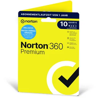 Norton 360 Premium inklusive Utilities Ultimate 2026 | 10 Geräte | 1 Jahr | Aktivierungscode in Originalverpackung