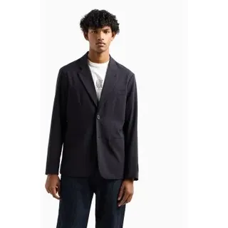 A|X Armani Exchange für Herren. XM000345AF10897UB101 Einzelner marineblauer Blazer (34), Lässig, Polyester