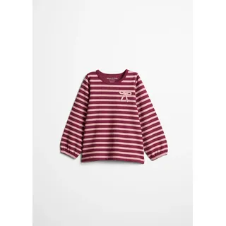 Shirtbluse MARC O'POLO, Mädchen, Gr. 104/110, rosa (rot), Obermaterial: 95% Baumwolle, 5% Elasthan, normal, Rundhals, elastischer Bund, Blusen