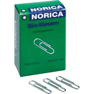Wedo Norica, 24mm, glatt, silberfarben, 100 Stück