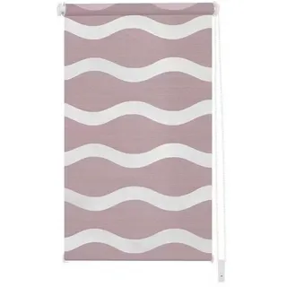 GARESA Doppelrollo Welle 50 x 150 cm rosa/weiß
