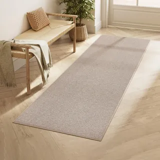 songmics home Teppich 80 x 200 cm in Jute-Optik kamelbraun