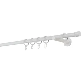 MYDECO Vorhangstange Cap 1-läufig Ø 20 mm 150 cm Weiß