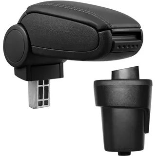 Mittelarmlehne Opel Karl mit Staufach Kunstleder Schwarz pro.tec