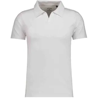 Poloshirt RAGMAN, Herren, Gr. L, weiß, Piqué, 96% Baumwolle 4% Elasthan, regular fit, ohne Ausschnitt, Shirts