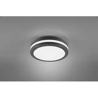 lightling Skender LED Außendeckenleuchte, IP54, Ø 30 cm, Höhe: 9 cm, anthrazit, Kunststoff, max: 11W