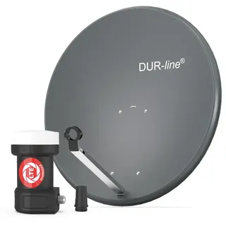 DUR-line MDA 80 Anthrazit - Sat-Komplettanlage mit Single LNB