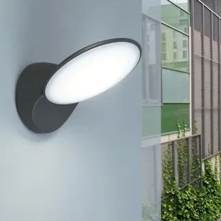 Lutec LED Aussen-Wandlampe Tona 600lm IP44 Anthrazit - Schwarz