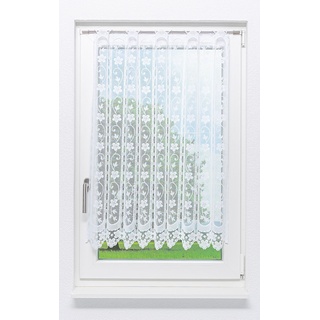 Scheibengardine Lysel - Blumenliane #1W (BxH) 155cm x 120cm weiß