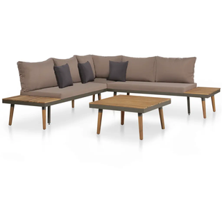 vidaXL Garten-Sofagarnitur 4-tlg. braun 44240