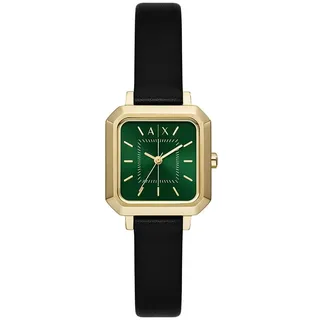 Armani Exchange Watch For Women, Quarz Dreizeigeruhrwerk und 27 mm Gehäusegröße mit Lederarmband