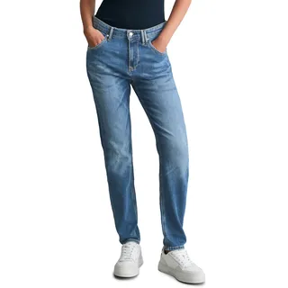Marc O'Polo DENIM Damen Jeanshose mit Stretch-Anteil Modell 'Freja', Jeansblau, 30/32