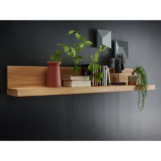 Casamia Wandregal Bücher Regal Wandbord Massivholz B118/170/223cm Faro Wildeiche massiv 223 cm x 25 cm x 24 cm