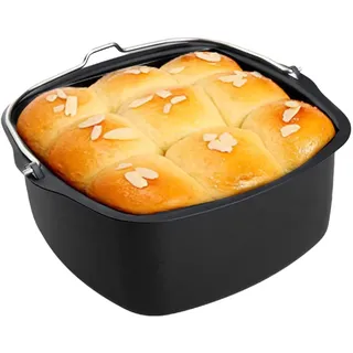 Heißluftfritteusen-kochgeschirr, Backform Airfryer Quadratisch, Airfryer Backform Metall, Former Kuchenform Für Heißluftfritteuse, Aus Lebensmittelechtem Aluminiumstahl, Hitzebeständige, Antihaftbesc