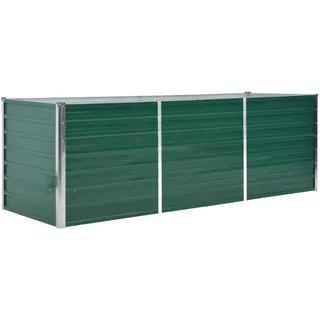 vidaXL Garten-Hochbeet verzinkter Stahl rechteckig 240 x 80 x 77 cm Grün 