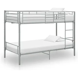 vidaXL Etagenbett vidaXL 90 x 200 cm Metall grau