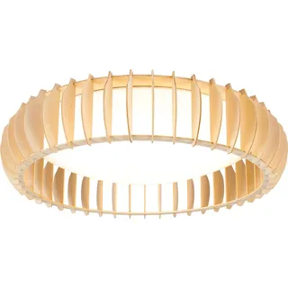 Trio Leuchten - Skandinavisch Skandinavische Deckenleuchte I Deckenlampe I Lampe I Leuchte Beige 60cm inkl. LED - Monte I Wohnzimmer I Schlafzimmer... - Beige
