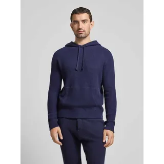 Kaschmirpullover mit Kapuze, Marine, L