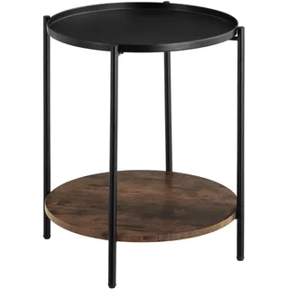 Tectake Beistelltisch Sunderland 45,5x54,5cm | Dunkelbraun