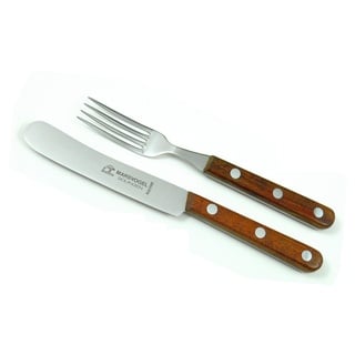 Buckels Besteck 2 tlg. Bubinga Marsvogel Solingen bestehend aus Buckelsmesser und Brotzeitgabel