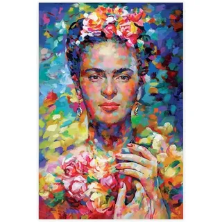 Frida Kahlo Leinwand Poster Wandkunst Dekor Frida Kahlo Druck Kunst Bild Gemälde Frida Selbstporträt Ölgemälde für Wohnzimmer Schlafzimmer Dekoration Rahmenlos,40×60cm