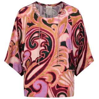 Cartoon Bluse mit Muster Violett/Rosa 38