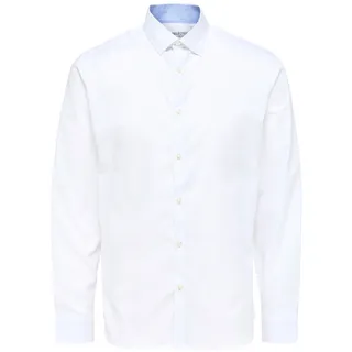 Selected Slim New Mark Langarmhemd - Bright White - 3XL