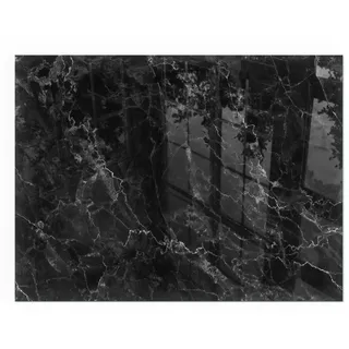 Tulup Glasbodenplatte Elegantes Marmormuster 80 x 60 cm Schwarz