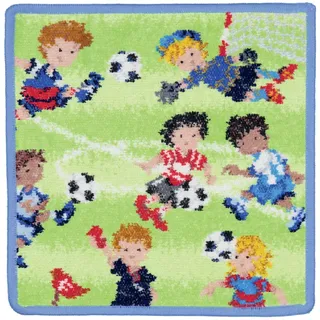Feiler Handtücher Soccer blau, Seiftuch 25x25 cm