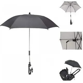 Moni Kinderwagenschirm Sonnenschutz KWM0185, Sonnenschirm, UV-Schutz, 80 cm, universell passend, 3-fach verstellbar schwarz