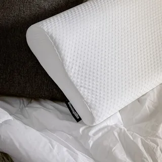 Dunlopillo Nackenstützkissen 30x50 cm | Ergonomisches Memory Schaum Nackenkissen | Visco Kissen - Weiß