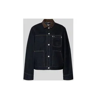 Oversized Jeansjacke aus reiner Baumwolle, Jeansblau, S